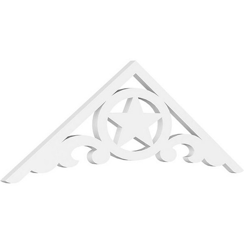Ekena Millwork Pitch Austin Gable Pediment - Primed Polyurethane - GPP048X016X100AUS