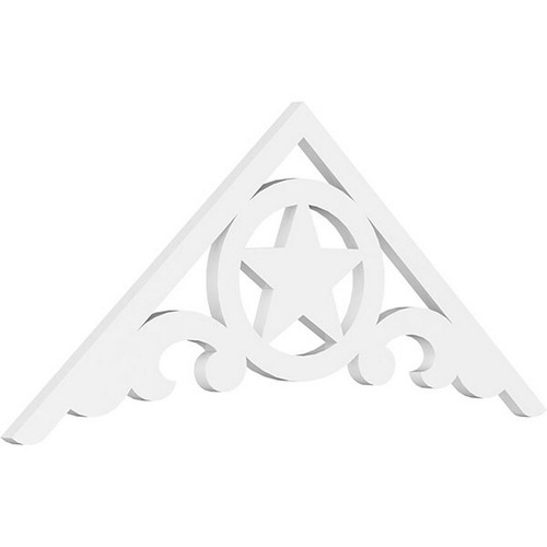 Ekena Millwork Pitch Austin Gable Pediment - Primed Polyurethane - GPP048X020X100AUS