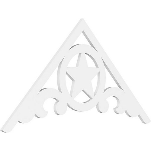 Ekena Millwork Pitch Austin Gable Pediment - Primed Polyurethane - GPP060X030X100AUS
