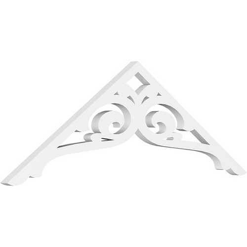 Ekena Millwork Pitch Bordeaux Gable Pediment - Primed Polyurethane - GPP036X012X100BOR