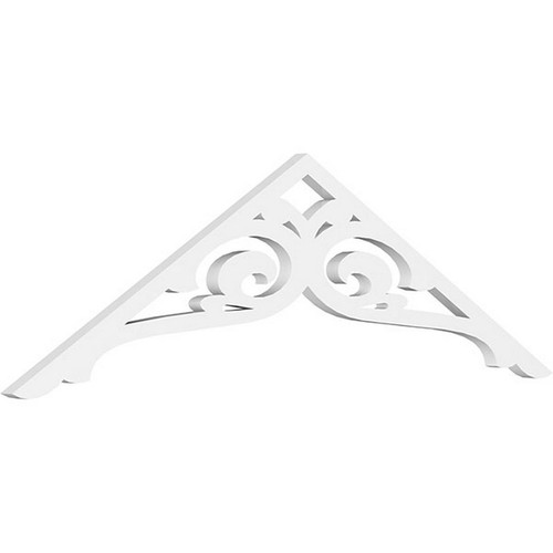 Ekena Millwork Pitch Bordeaux Gable Pediment - Primed Polyurethane - GPP048X014X100BOR