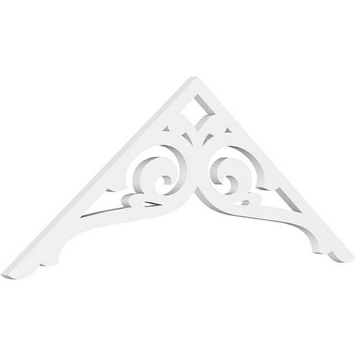 Ekena Millwork Pitch Bordeaux Gable Pediment - Primed Polyurethane - GPP048X018X100BOR