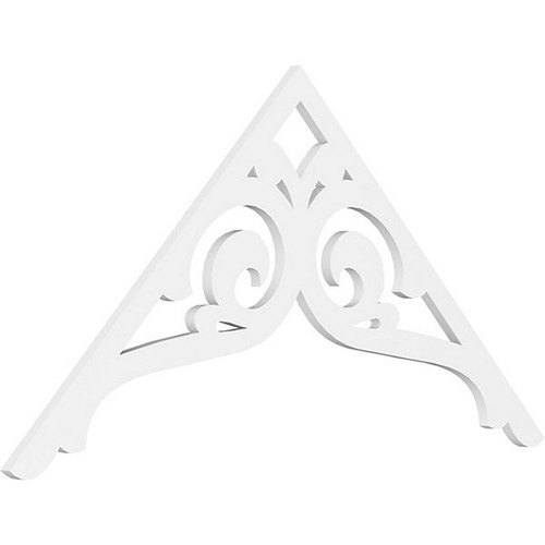 Ekena Millwork Pitch Bordeaux Gable Pediment - Primed Polyurethane - GPP060X030X100BOR