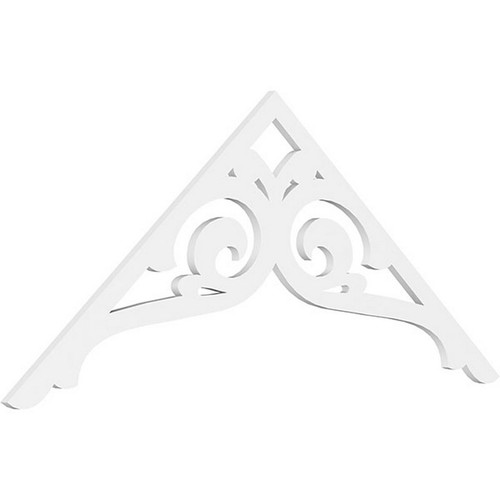 Ekena Millwork Pitch Bordeaux Gable Pediment - Primed Polyurethane - GPP072X030X100BOR