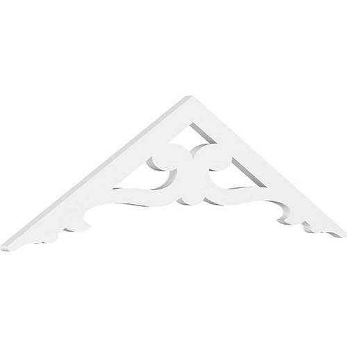 Ekena Millwork Pitch Brontes Gable Pediment - Primed Polyurethane - GPP048X014X100BRO