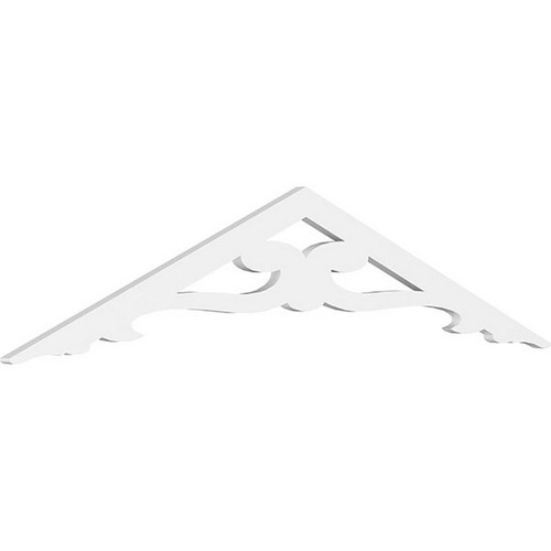 Ekena Millwork Pitch Brontes Gable Pediment - Primed Polyurethane - GPP060X013X100BRO