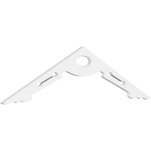 Ekena Millwork Pitch Cena Gable Pediment - Primed Polyurethane - GPP060X015X100CEN