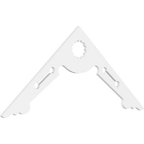 Ekena Millwork Pitch Cena Gable Pediment - Primed Polyurethane - GPP072X030X100CEN