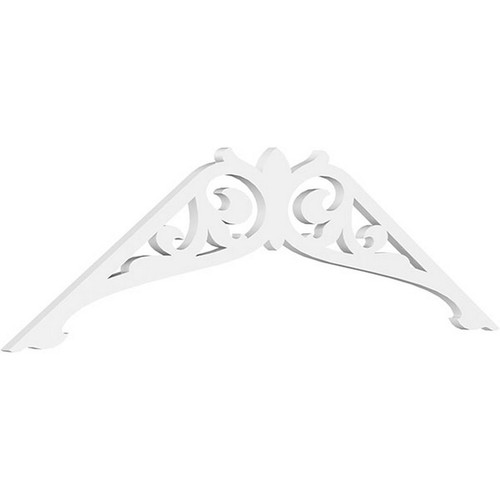 Ekena Millwork Pitch Carrillo Gable Pediment - Primed Polyurethane - GPP060X020X100CRL