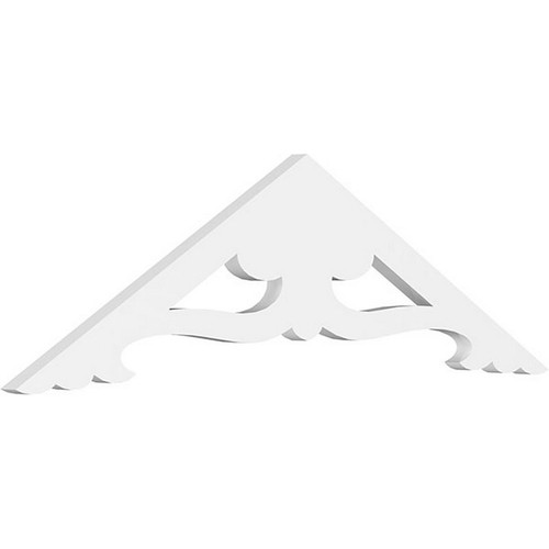 Ekena Millwork Pitch Cornelia Gable Pediment - Primed Polyurethane - GPP036X011X100CRN