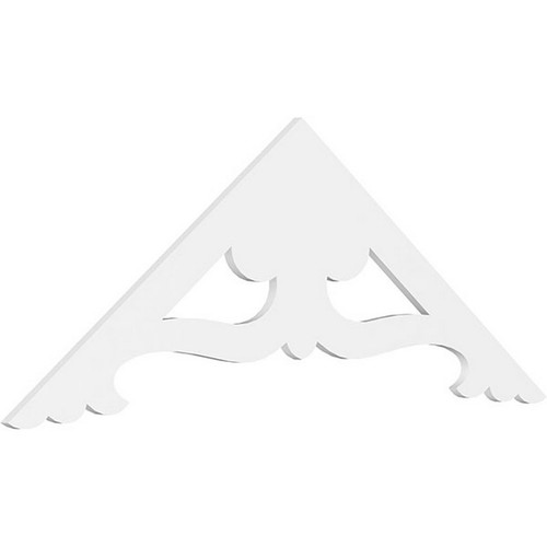 Ekena Millwork Pitch Cornelia Gable Pediment - Primed Polyurethane - GPP072X027X100CRN