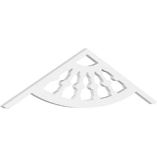 Ekena Millwork Pitch Classic Wagon Wheel Gable Pediment - Primed Polyurethane - GPP048X012X100CWW