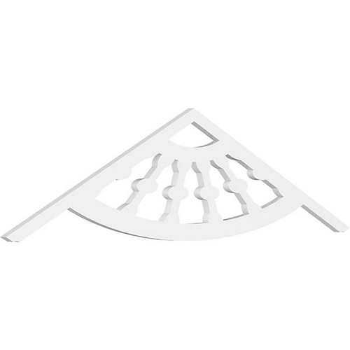 Ekena Millwork Pitch Classic Wagon Wheel Gable Pediment - Primed Polyurethane - GPP060X015X100CWW