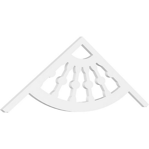 Ekena Millwork Pitch Classic Wagon Wheel Gable Pediment - Primed Polyurethane - GPP060X020X100CWW