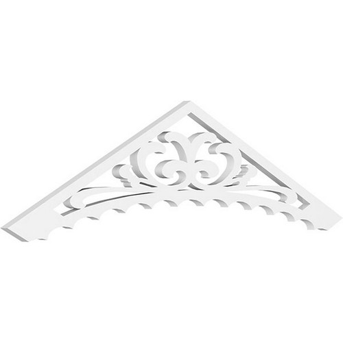 Ekena Millwork Pitch Genova Gable Pediment - Primed Polyurethane - GPP048X012X100GEN