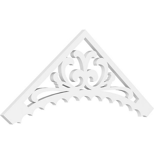 Ekena Millwork Pitch Genova Gable Pediment - Primed Polyurethane - GPP048X018X100GEN