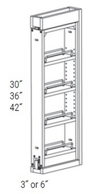 JSI Cabinetry Upton Slab Kitchen Cabinet WF336PULL-SFTCLOSE-UB