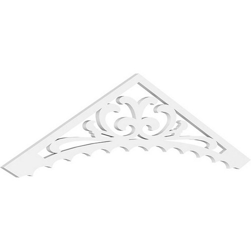 Ekena Millwork Pitch Genova Gable Pediment - Primed Polyurethane - GPP072X018X100GEN