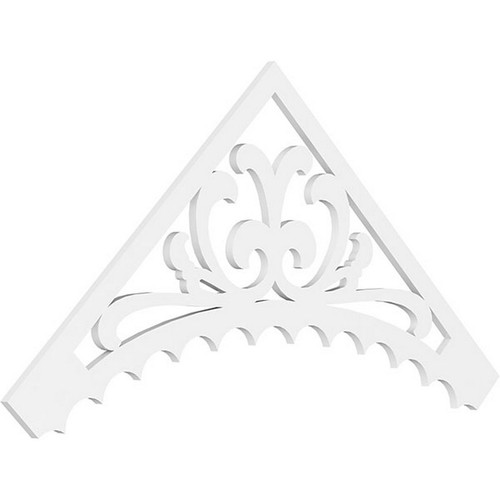 Ekena Millwork Pitch Genova Gable Pediment - Primed Polyurethane - GPP072X033X100GEN