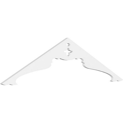 Ekena Millwork Pitch Heath Gable Pediment - Primed Polyurethane - GPP060X015X100HEA