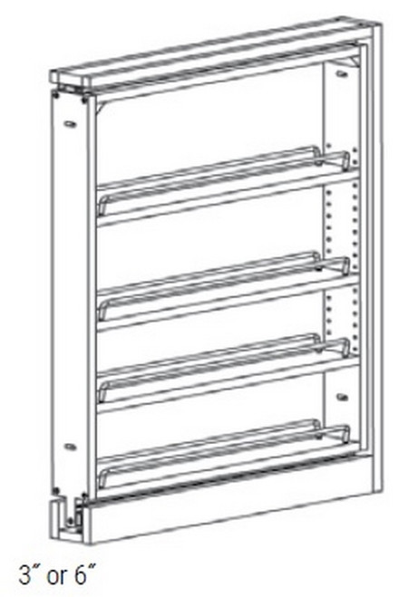 JSI Cabinetry Upton Slab Kitchen Cabinet BF6PULL-SFTCLOSE-UB