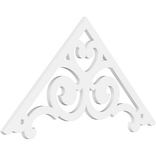 Ekena Millwork Pitch Hurley Gable Pediment - Primed Polyurethane - GPP048X024X100HUR