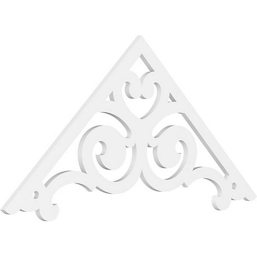 Ekena Millwork Pitch Hurley Gable Pediment - Primed Polyurethane - GPP060X028X100HUR