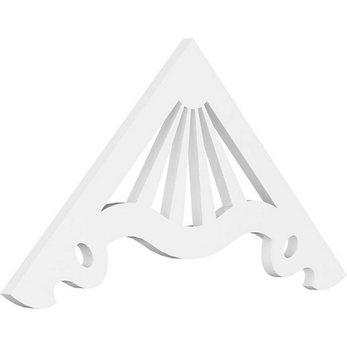 Ekena Millwork Pitch Marshall Gable Pediment - Primed Polyurethane - GPP036X018X100MAR