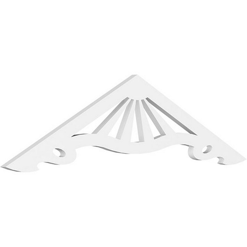 Ekena Millwork Pitch Marshall Gable Pediment - Primed Polyurethane - GPP048X012X100MAR