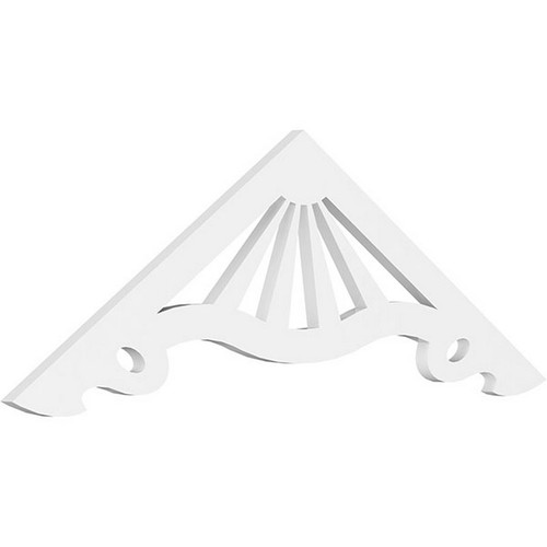 Ekena Millwork Pitch Marshall Gable Pediment - Primed Polyurethane - GPP048X016X100MAR