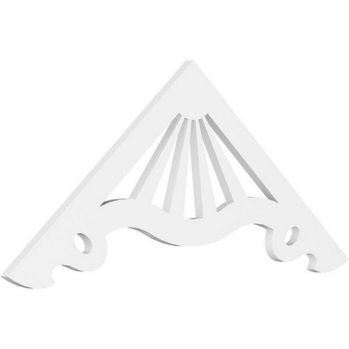 Ekena Millwork Pitch Marshall Gable Pediment - Primed Polyurethane - GPP048X020X100MAR