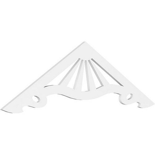 Ekena Millwork Pitch Marshall Gable Pediment - Primed Polyurethane - GPP072X021X100MAR