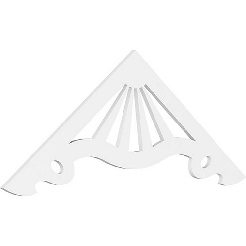 Ekena Millwork Pitch Marshall Gable Pediment - Primed Polyurethane - GPP072X027X100MAR