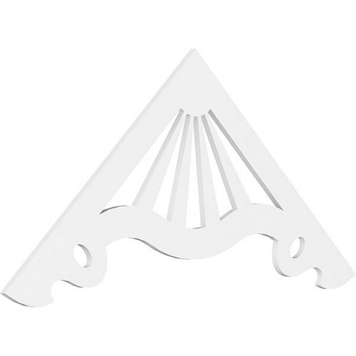 Ekena Millwork Pitch Marshall Gable Pediment - Primed Polyurethane - GPP072X033X100MAR