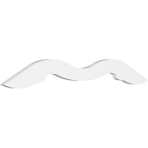 Ekena Millwork Pitch Midway Gable Pediment - Primed Polyurethane - GPP036X009X100MID