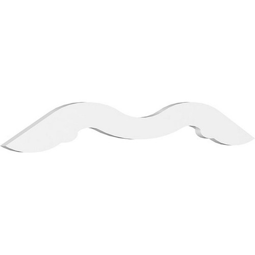 Ekena Millwork Pitch Midway Gable Pediment - Primed Polyurethane - GPP048X012X100MID
