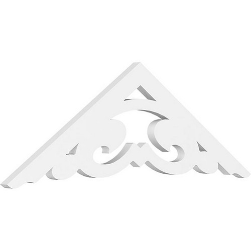 Ekena Millwork Pitch Preston Gable Pediment - Primed Polyurethane - GPP036X012X100PRE