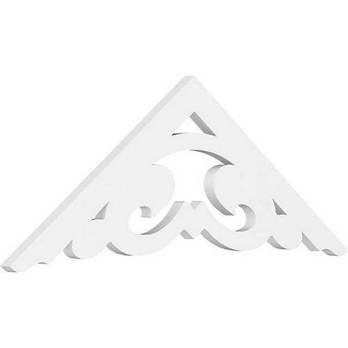 Ekena Millwork Pitch Preston Gable Pediment - Primed Polyurethane - GPP036X014X100PRE