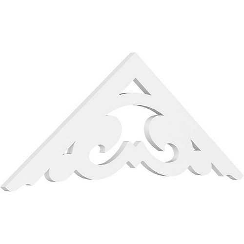 Ekena Millwork Pitch Preston Gable Pediment - Primed Polyurethane - GPP048X018X100PRE