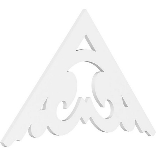 Ekena Millwork Pitch Preston Gable Pediment - Primed Polyurethane - GPP048X028X100PRE