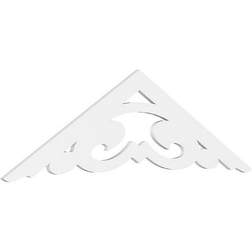 Ekena Millwork Pitch Preston Gable Pediment - Primed Polyurethane - GPP072X021X100PRE