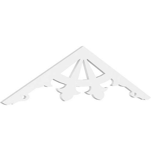 Ekena Millwork Pitch Riley Gable Pediment - Primed Polyurethane - GPP072X018X100RIL
