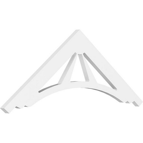 Ekena Millwork Pitch Stanford Gable Pediment - Primed Polyurethane - GPP036X014X100STA