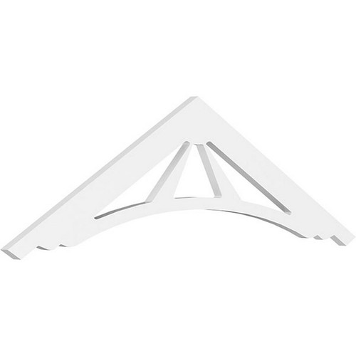 Ekena Millwork Pitch Stanford Gable Pediment - Primed Polyurethane - GPP048X014X100STA