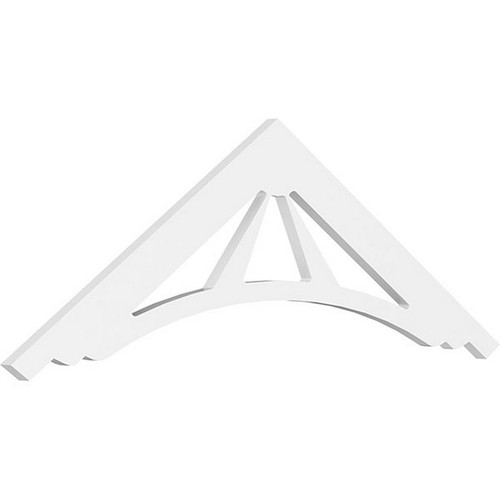 Ekena Millwork Pitch Stanford Gable Pediment - Primed Polyurethane - GPP048X016X100STA