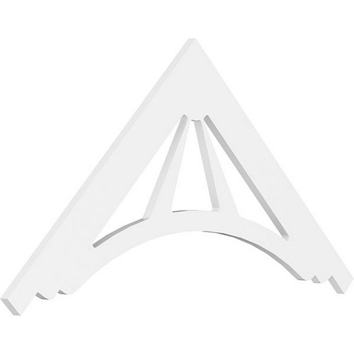 Ekena Millwork Pitch Stanford Gable Pediment - Primed Polyurethane - GPP048X024X100STA