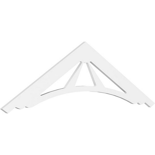 Ekena Millwork Pitch Stanford Gable Pediment - Primed Polyurethane - GPP072X021X100STA