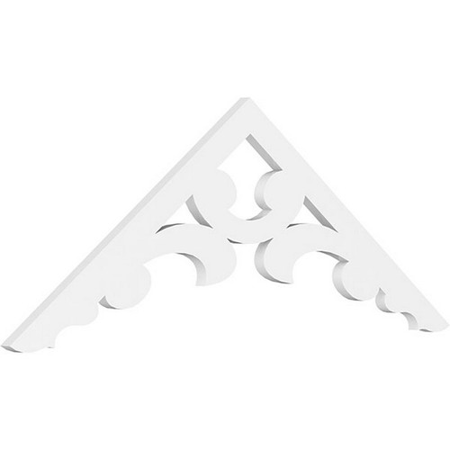 Ekena Millwork Pitch Vienna Gable Pediment - Primed Polyurethane - GPP048X018X100VIE