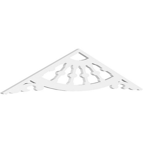 Ekena Millwork Pitch Wagon Wheel Gable Pediment - Primed Polyurethane - GPP060X013X100WAG