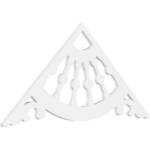 Ekena Millwork Pitch Wagon Wheel Gable Pediment - Primed Polyurethane - GPP060X028X100WAG